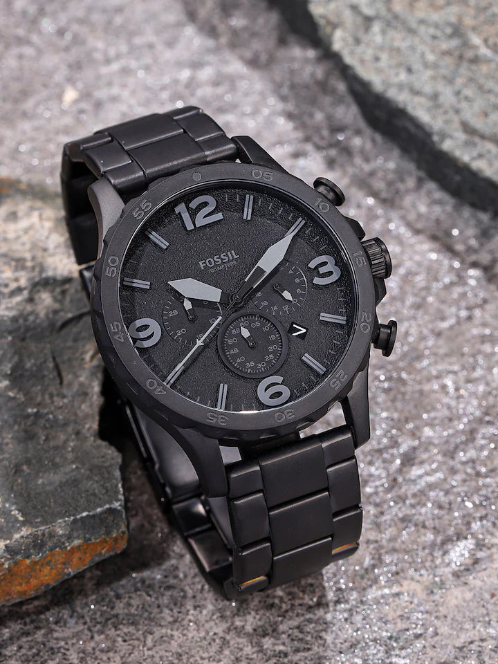 Fossil 24mm Black Stainless Steel Watch Bracelet | Total Watch Repair FS4552