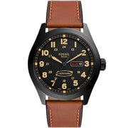 Fossil FS5978 Defender Black Dial Brown Eco Leather Strap Men's Watch - mzwatcheslk srilanka