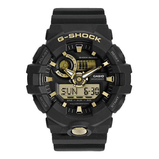 Casio G-Shock GA-710B-1A9ER Analogue Digital Rubber Gold Men's Watch - mzwatcheslk srilanka