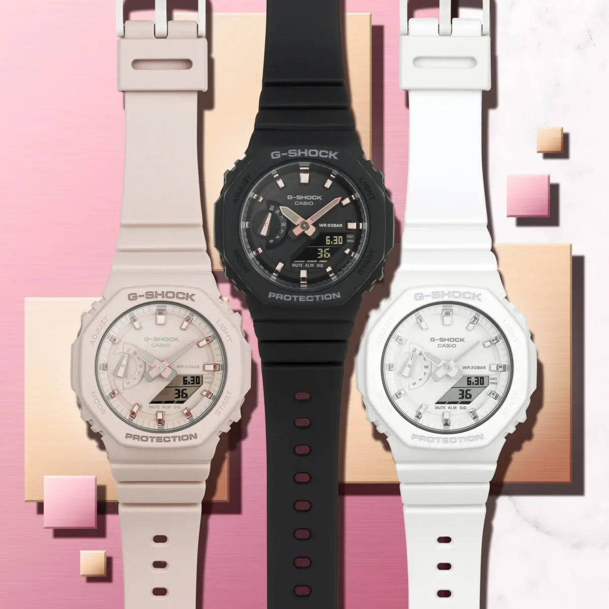 Casio Mid Sized G-Shock GMA-S2100-1AER Black Resin Strap  Black Dial  Women's Watch - mzwatcheslk srilanka