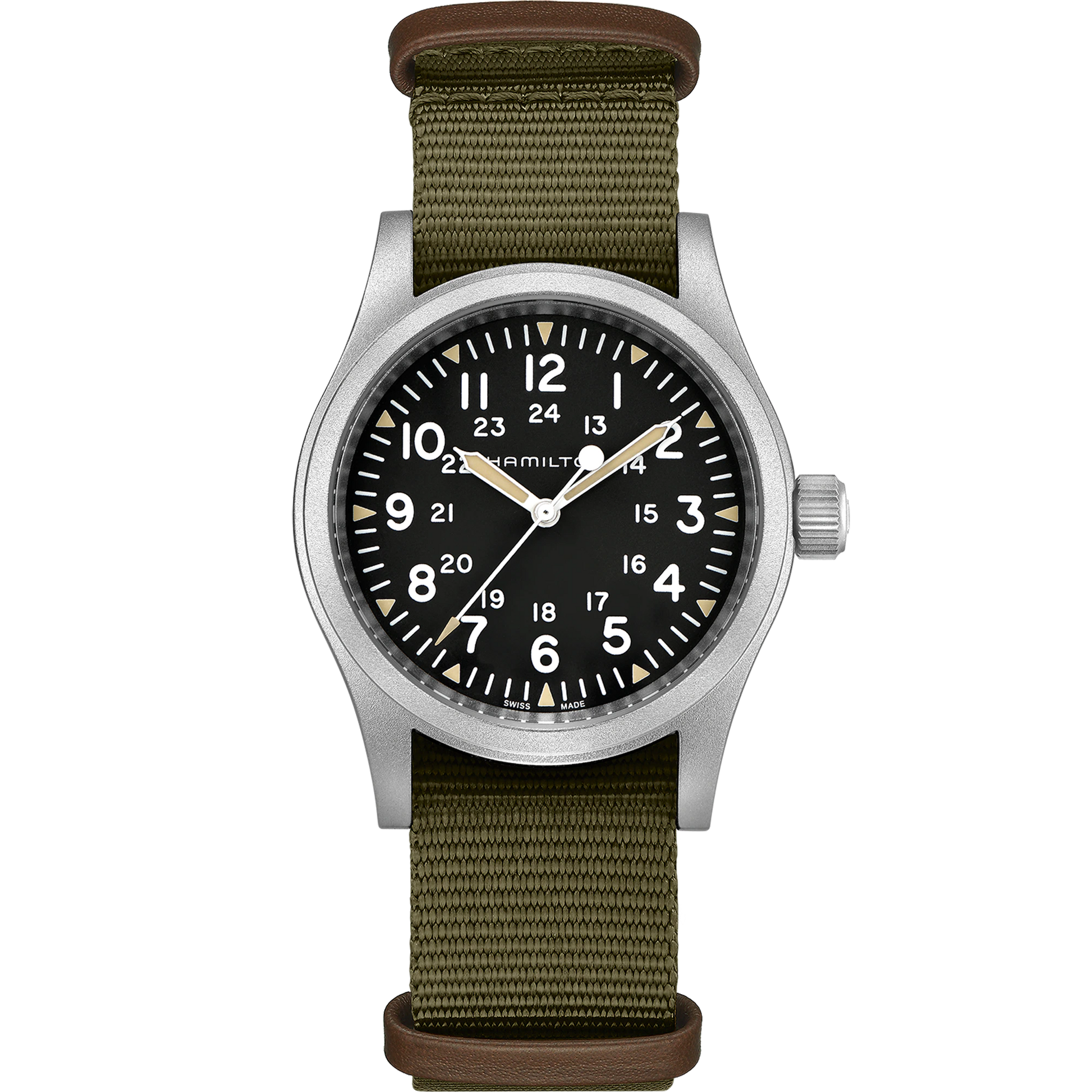 Hamilton H69439931 Khaki Field Mechanical 38mm Nylon Green Strap 80h Power Reserve  Men's Watch - mzwatcheslk srilanka