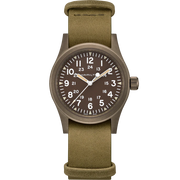 Hamilton  H69449861 Khaki Field Mechanical Brown Dial Leather Strap Men's Watch - mzwatcheslk srilanka