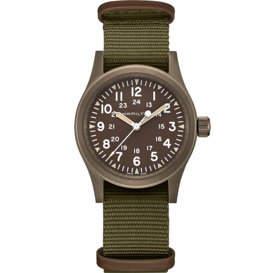 Hamilton H69449961 Khaki Field Mechanical Brown Dial Men's Watch - mzwatcheslk srilanka