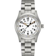 Hamilton H69529113 Khaki Field Mechanical 42mm White Dial Men's Watch - mzwatcheslk srilanka