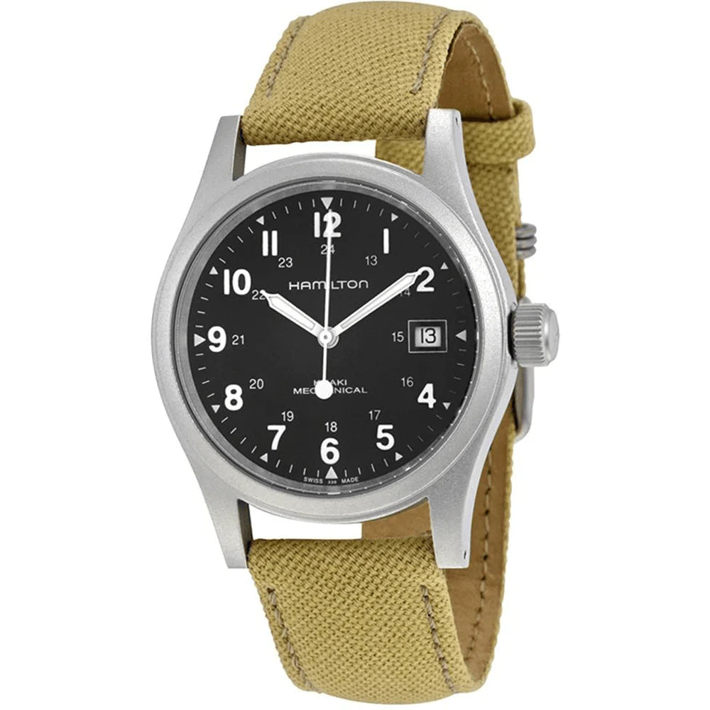 Hamilton H69439933 Khaki Field Officer Handwinding Beige Strap