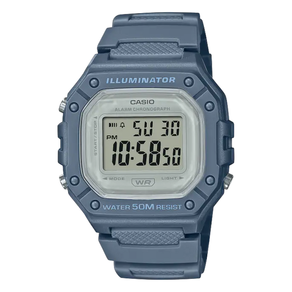 Casio W-218HC-2AVEF Collection Grey Resin Strap Watch(AVAILABLE ONLINE) - mzwatcheslk srilanka