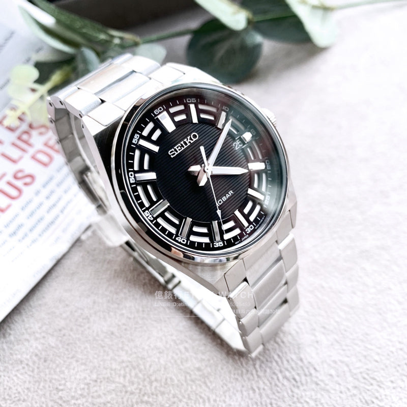 Seiko SUR505P1 Men's Black Dial Stainless Steel Watches - mzwatcheslk srilanka