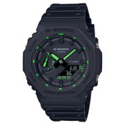 Casio G-Shock GA-2100-1A3ER 2100 Utility Black Series Neon Green Details Men's Watch - mzwatcheslk srilanka