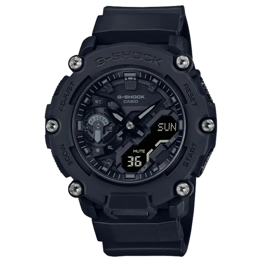 Casio G-Shock GA-2200BB-1AER Black Monochrome Carbon Core Guard Watch Men's Watch - mzwatcheslk srilanka