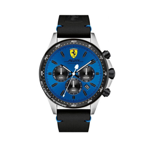 Scuderia Ferrari Pilota Blue Chronograph Dial Watch 0830388 Men's Watch - mzwatcheslk srilanka