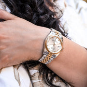 Jacques Du Manoir NRO.37 Inspiration 36mm Rose Gold Dial Two Tone Bracelet Women's Watch - mzwatcheslk srilanka