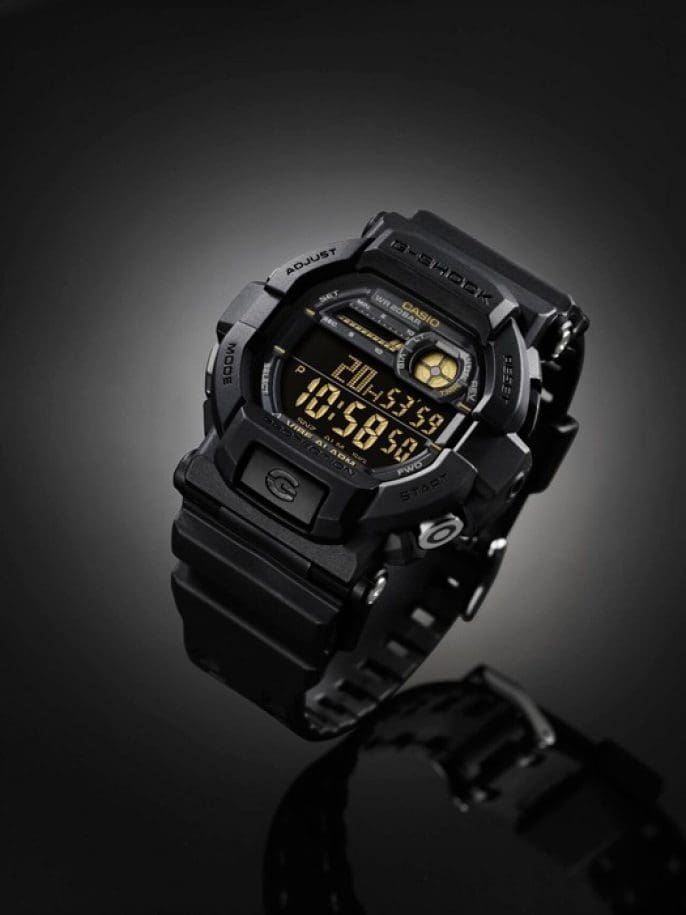 Casio G-Shock GD-350-1BER Vibrating 5 Alarm Black Yellow Men's Watch - mzwatcheslk srilanka