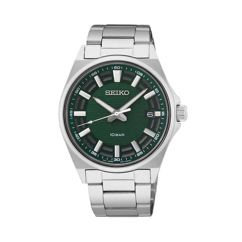 Seiko  SUR503P1 Men's Green Dial Stainless Steel Bracelet - mzwatcheslk srilanka