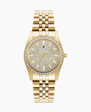 Jacques Du Manoir JWL01102 Inspiration Glamour 34mm Gold Pave Dial Gold PVD Steel Women's Watch - mzwatcheslk srilanka