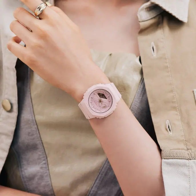 Casio G-Shock GMA-S2100BA-4AER Basic Colour Series Pale Pink Women’s Watch - mzwatcheslk srilanka