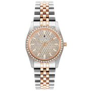 Jacques Du Manoir JWL01104 Inspiration Glamour 34mm Rose Gold Pave Dial Two Tone Steel Women's Watch - mzwatcheslk srilanka
