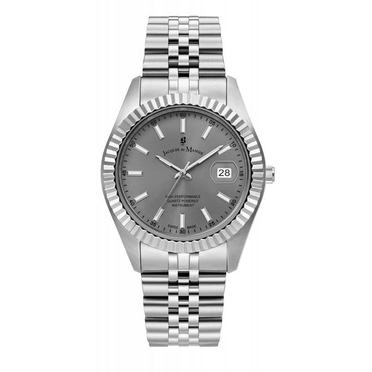 Jacques Du Manoir JWN01702 Inspiration Business 40mm Grey Dial Stainless Steel Women's Watch - mzwatcheslk srilanka