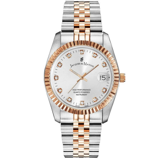 Jacques Du Manoir NRO.23 Inspiration 36mm Silver Dial Two Tone Steel Bracelet Women's Watch - mzwatcheslk srilanka