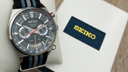 Seiko SSB409P1 Men's Chronograph Blue Dial NATO Strap Watch - mzwatcheslk srilanka