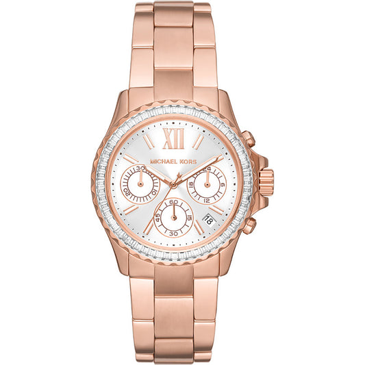 Michael Kors MK7213 Everest Rose Gold Toned Chronograph Women's Watch - mzwatcheslk srilanka