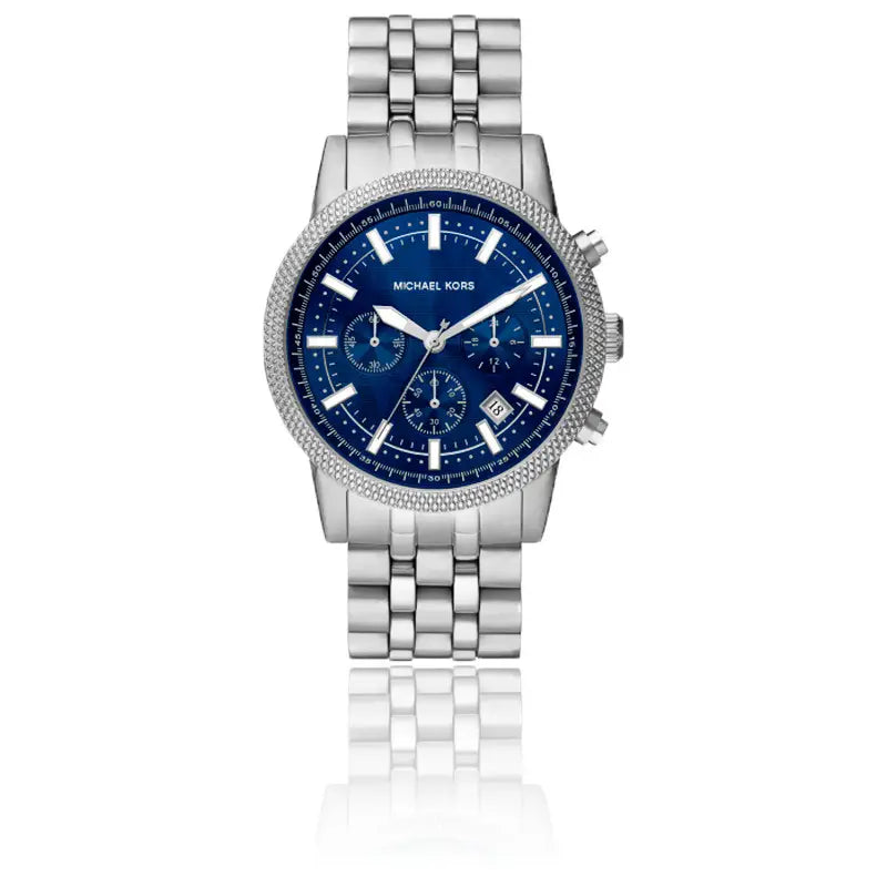 Michael Kors MK8952 Hutton Stainless Steel Blue Chronograph Men's Watch - mzwatcheslk srilanka