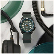 Seiko 5 Sports SRPD77K1 Street Automatic Green Dial Green NATO strap Men's Watch - mzwatcheslk srilanka