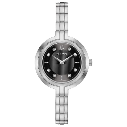 Bulova 96P215 Rhapsody Steel Bracelet Black Dial Women's Watch - mzwatcheslk srilanka