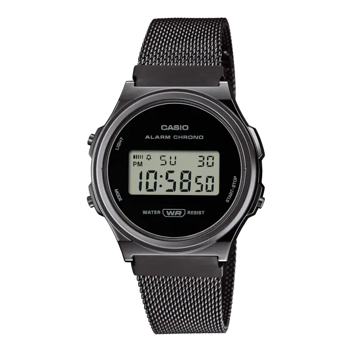 Casio Vintage A171WEMB-1AEF Collection Black Plated Digital Women's Watch - mzwatcheslk srilanka