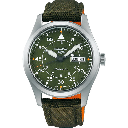 Seiko 5 Sports SRPH29K1 Flieger Green Dial Green Strap Automatic Men's Watch - mzwatcheslk srilanka