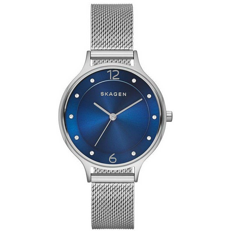 Skagen SKW2307 Anita Stainless Steel Mesh Blue Dial Women's Watch - mzwatcheslk srilanka