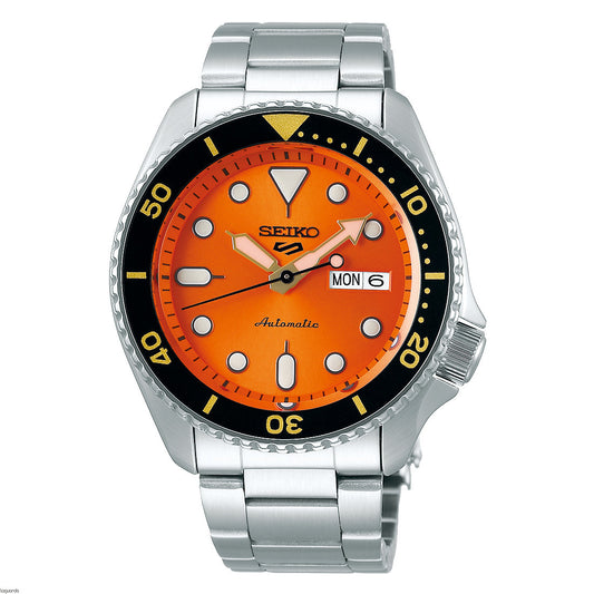 `(Pre-Order 5-9 days) Seiko 5 Sport SRPD59K1 Automatic Orange Dial Men's Watch - mzwatcheslk srilanka