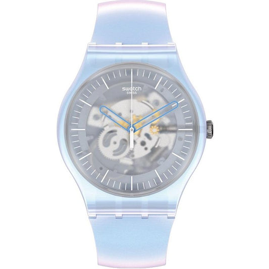 Swatch SUOK154 FLOWERSCREEN New Gent Blue Strap Watch - mzwatcheslk srilanka