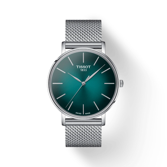 Tissot Everytime Teal Dial  Steel Mesh Bracelet T1434101109100 Men's Watch - mzwatcheslk srilanka