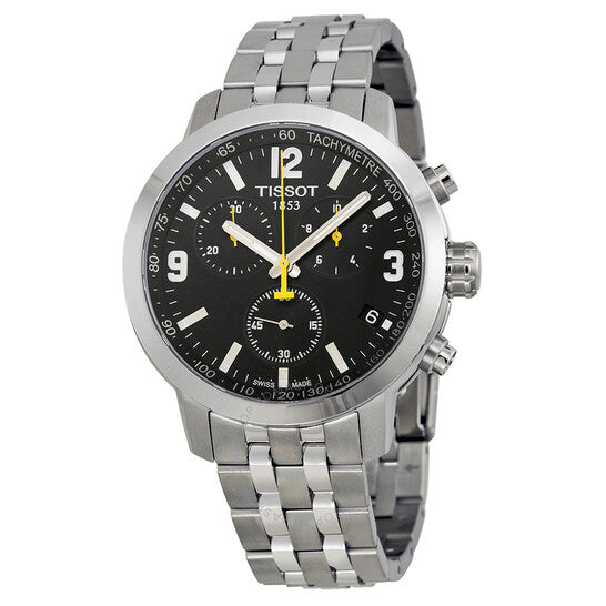 Tissot T0554171105700 PRC 200 Chronograph Black Dial Two Tone Men's Watch - mzwatcheslk srilanka