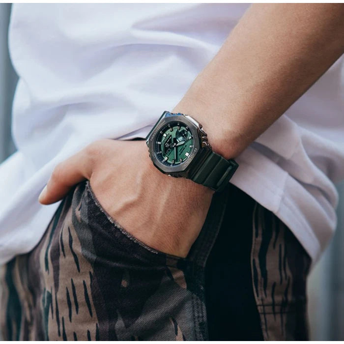 Casio G-Shock GM-2100B-3AER Green Dial Green Resin Strap  Men's Watch - mzwatcheslk srilanka